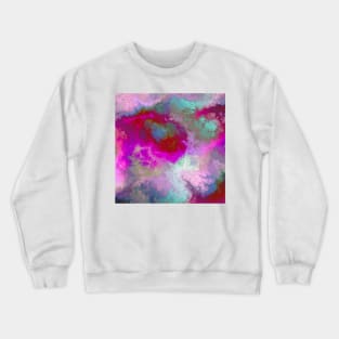 Hope and Prayers in a Pink Turquoise and Magenta Mist Crewneck Sweatshirt